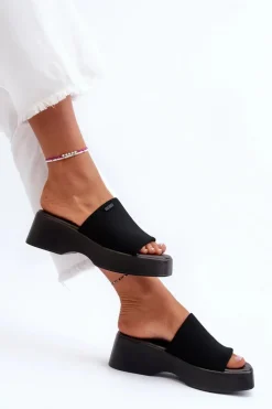 Clearance Big Star Shoes Klapki Damskie Big Star NN274021 Czarne