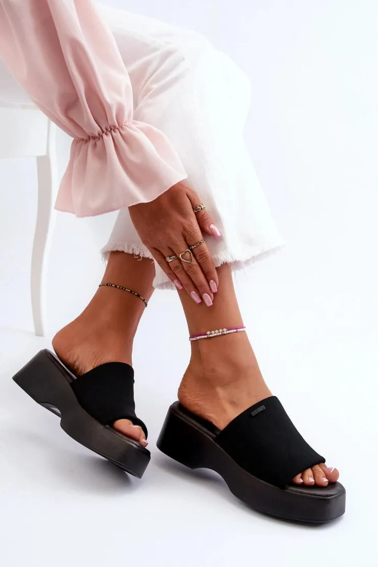 Clearance Big Star Shoes Klapki Damskie Big Star NN274021 Czarne