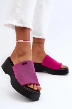 Damskie Big Star Shoes Klapki Damskie Big Star NN274026 Fuksja