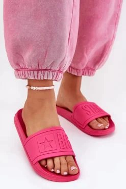 Big Star Shoes Klapki Sportowe|Klapki Damskie Big Star*Klapki Damskie Big Star NN274A668 Fuksja Różowy