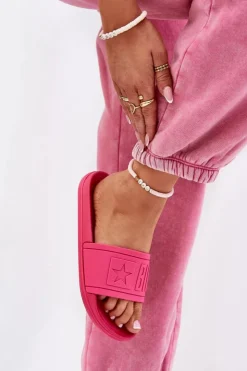 Big Star Shoes Klapki Sportowe|Klapki Damskie Big Star*Klapki Damskie Big Star NN274A668 Fuksja Różowy