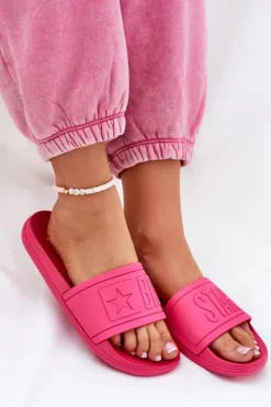 Big Star Shoes Klapki Sportowe|Klapki Damskie Big Star*Klapki Damskie Big Star NN274A668 Fuksja Różowy