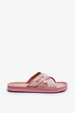 Discount Big Star Shoes Klapki Damskie Big Star NN274A058 Różowe Różowy