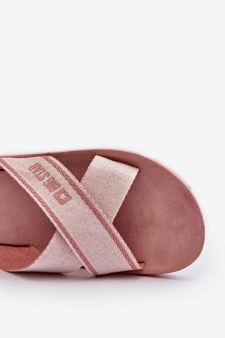 Discount Big Star Shoes Klapki Damskie Big Star NN274A058 Różowe Różowy