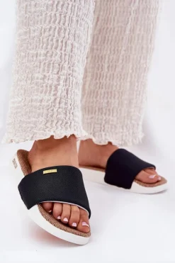 Best Big Star Shoes Klapki Damskie Big Star RR274A108 Czarne Czarny