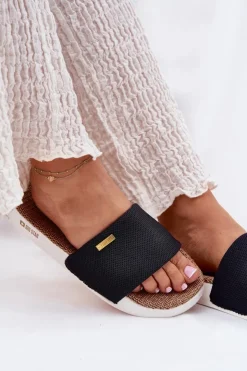 Best Big Star Shoes Klapki Damskie Big Star RR274A108 Czarne Czarny