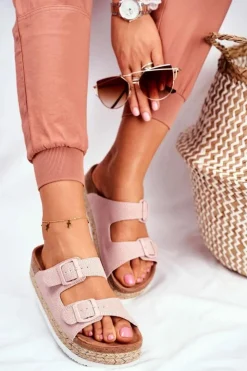 Big Star Shoes Klapki Damskie Big Star|Klapki Damskie Klasyczne*Klapki Damskie Big Star Różowe FF274669