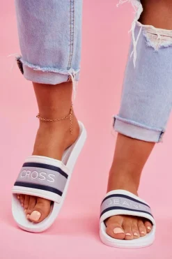 Sale Cross Jeans Klapki Damskie Białe FF2R4158C