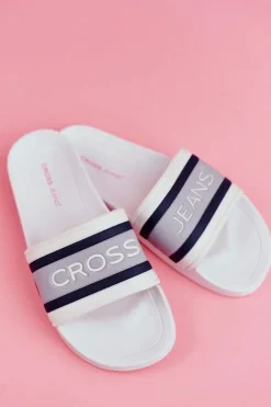 Sale Cross Jeans Klapki Damskie Białe FF2R4158C