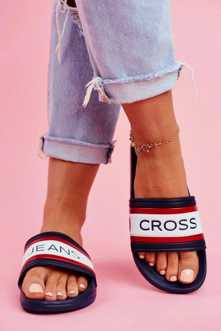 Cross Jeans Klapki Sportowe|Klapki Damskie Klasyczne*Klapki Damskie Granatowe FF2R4160C