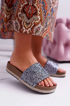 Damskie Damskie buty S.Barski Klapki Damskie Eleganckie Gruba Podeszwa Jersey