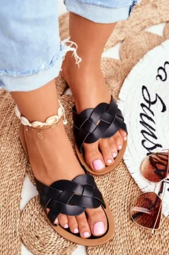 Hot Boto Klapki Damskie Eleganckie Czarne Mariah