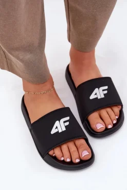 4F Klapki Sportowe|Klapki Damskie Klasyczne*Klapki Damskie RMM00FSLIF010-20S Czarne Czarny