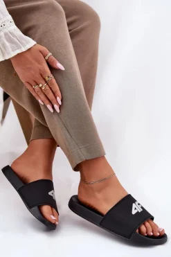 4F Klapki Sportowe|Klapki Damskie Klasyczne*Klapki Damskie RMM00FSLIF010-20S Czarne Czarny