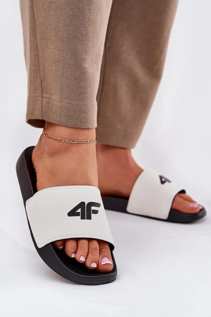 Damskie 4F Klapki Damskie RMM00FSLIF010-10S Białe
