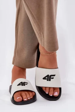 Damskie 4F Klapki Damskie RMM00FSLIF010-10S Białe