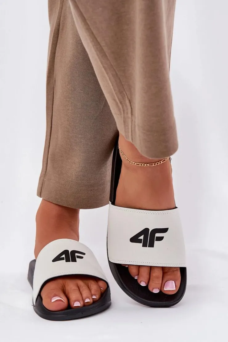 Damskie 4F Klapki Damskie RMM00FSLIF010-10S Białe