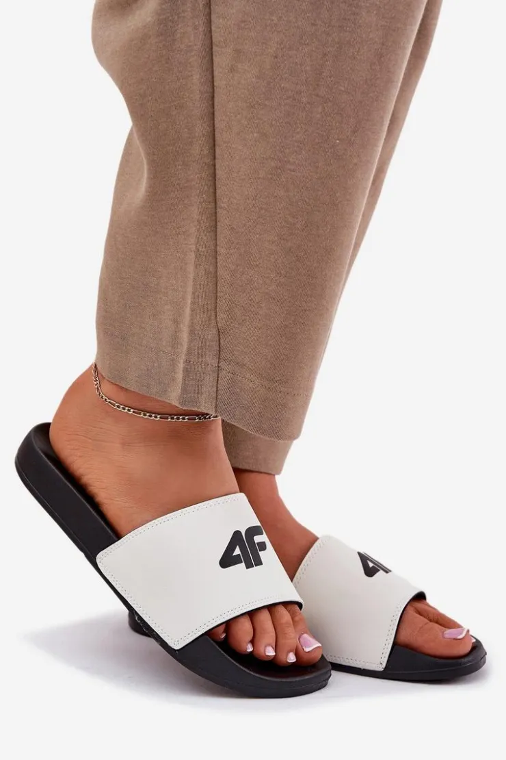Damskie 4F Klapki Damskie RMM00FSLIF010-10S Białe