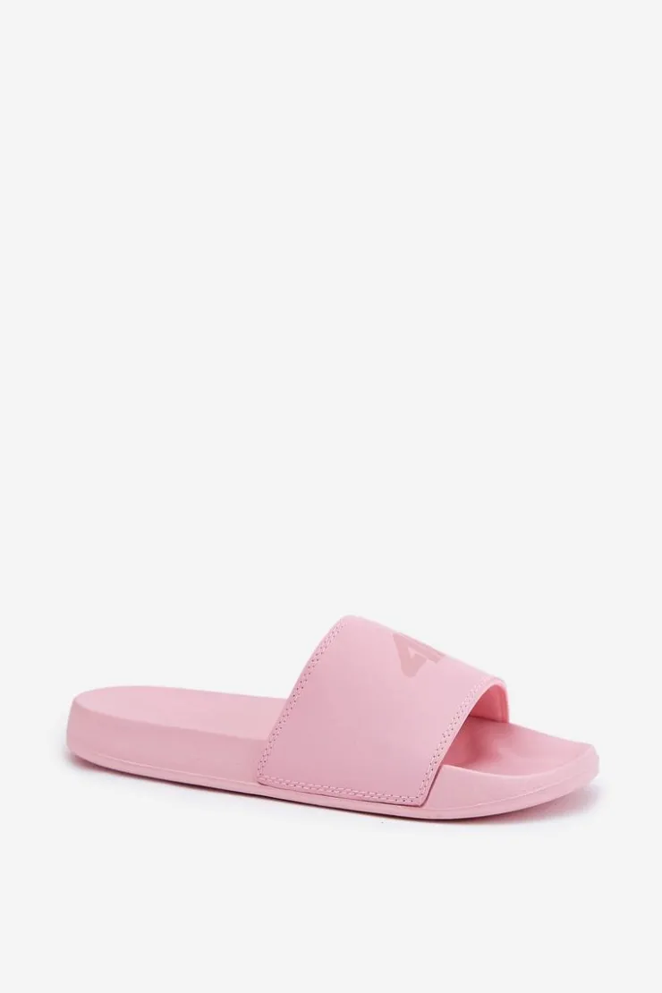 Outlet 4F Klapki Damskie RMM00FSLIF010-56S Różowe Różowy