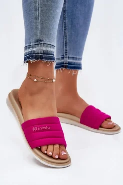 New INBLU Klapki Damskie SF000003 Fuksja Różowy