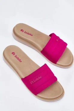 New INBLU Klapki Damskie SF000003 Fuksja Różowy