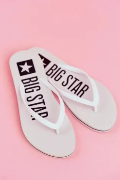 Big Star Shoes Klapki Sportowe|Klapki Damskie Big Star*Klapki Damskie Japonki Big Star Białe FF274A320