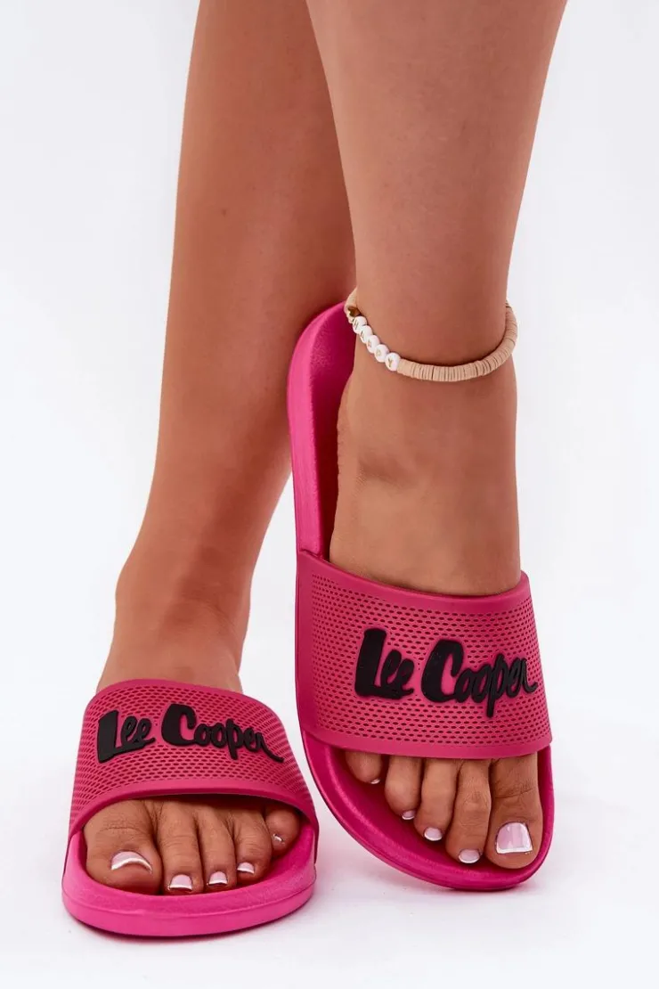 Outlet Lee Cooper Klapki Damskie LCW-25-07-3521L Fuksja Różowy