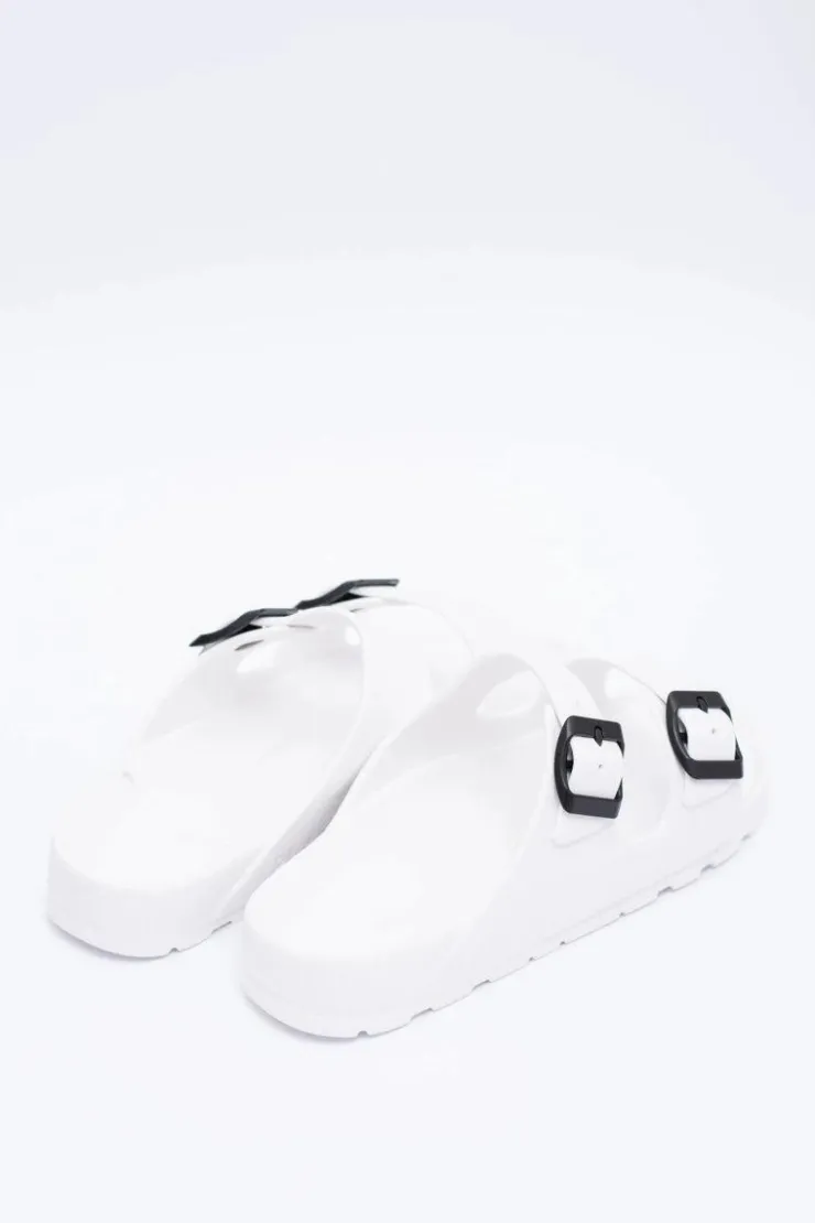 Damskie Boto Klapki Damskie Lekkie Ogrodowe Białe