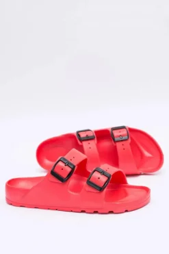 Boto Klapki Sportowe|Klapki Damskie Klasyczne*Klapki Damskie Lekkie Ogrodowe Czerwone