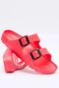 Boto Klapki Sportowe|Klapki Damskie Klasyczne*Klapki Damskie Lekkie Ogrodowe Czerwone