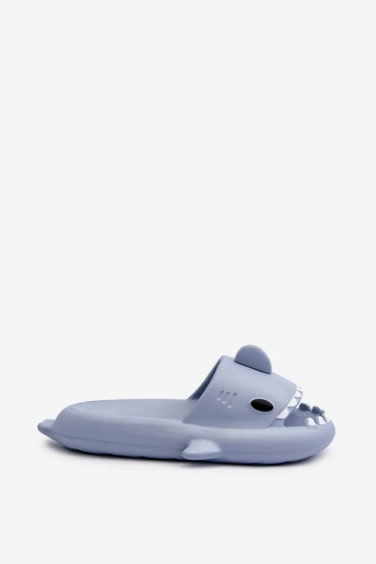 Damskie Boto Klapki Damskie Lekkie Piankowe Z Motywem Rekina Niebieskie Kasila