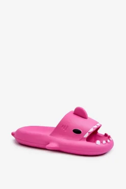 Boto Klapki Basenowe|Klapki Damskie Klasyczne*Klapki Damskie Lekkie Piankowe Z Motywem Rekina Fuksja Kasila