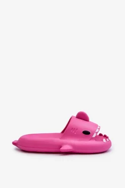 Boto Klapki Basenowe|Klapki Damskie Klasyczne*Klapki Damskie Lekkie Piankowe Z Motywem Rekina Fuksja Kasila