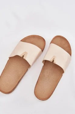 Boto Klapki Korkowe|Klapki Na Platformie*Klapki Damskie Na Korkowej Platformie Z Ozdobnym Detalem Beżowe Vessira