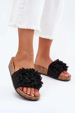 Boto Klapki Korkowe|Klapki Na Platformie*Klapki Damskie Na Korkowej Platformie Czarne Elirna