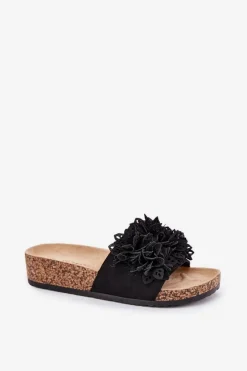 Boto Klapki Korkowe|Klapki Na Platformie*Klapki Damskie Na Korkowej Platformie Czarne Elirna