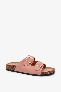 Boto Klapki Korkowe|Klapki Damskie Klasyczne*Klapki Damskie Na Korkowej Platformie Ze Złotymi Klamrami Różowe Lisavionea