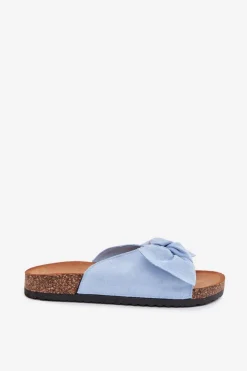 Damskie Boto Klapki Damskie Na Korkowej Podeszwie Kokardką e Seressa