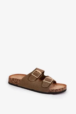 Boto Klapki Korkowe|Klapki Damskie Klasyczne*Klapki Damskie Na Korkowej Platformie Ze Złotymi Klamrami Zielone Lisavionea