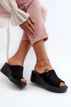 Buty damskie Vinceza Klapki Na Koturnie|Klapki Damskie Klasyczne*Klapki Damskie Na Koturnie Czarne Vleni