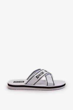 Outlet Big Star Shoes Klapki Damskie Na Piankowej Podeszwie Big Star NN274A509 Białe