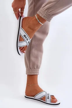 Outlet Big Star Shoes Klapki Damskie Na Piankowej Podeszwie Big Star NN274A509 Białe