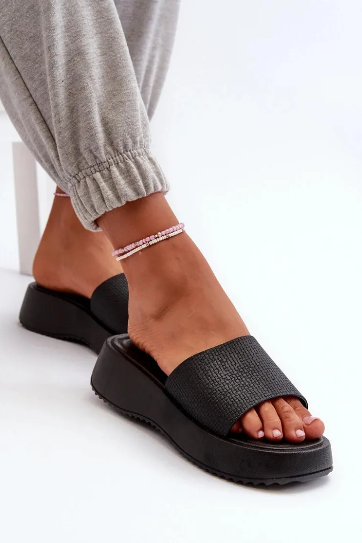 Boto Klapki Na Koturnie|Klapki Na Platformie*Klapki Damskie Na Platformie I Koturnie Czarne Vimarils