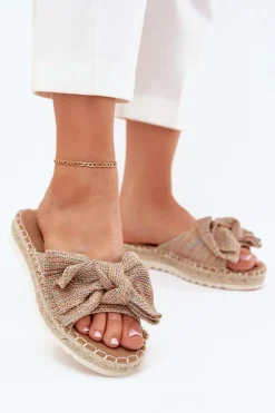 Damskie Boto Klapki Damskie Na Platformie Z Plecionką I Kokardką Multikolor Alpireda