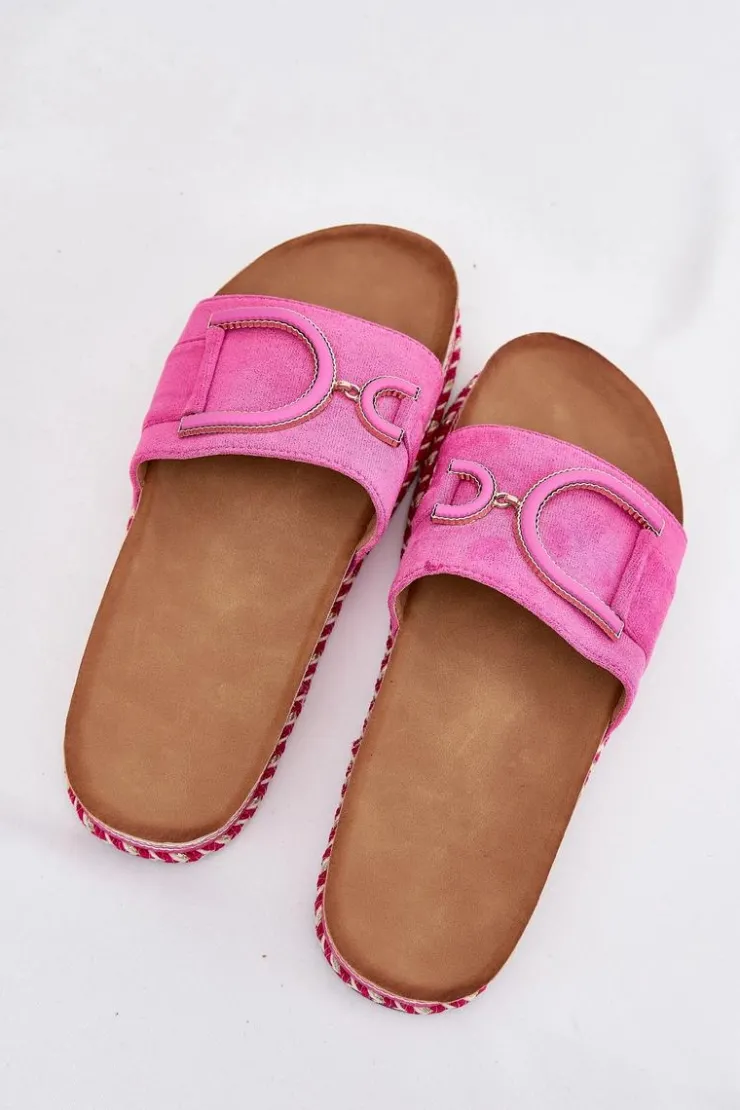 Boto Klapki Na Platformie|Klapki Damskie Klasyczne*Klapki Damskie Na Platformie Z Ozdobą Fuksja Daphira