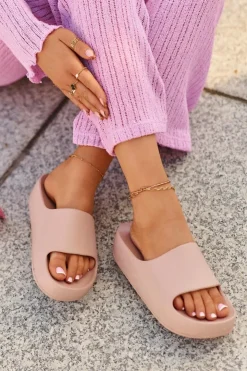 Boto Klapki Basenowe|Klapki Na Platformie*Klapki Damskie Na Platformie Piankowe Różowe Airaplea Różowy