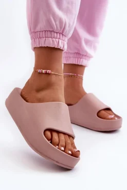 Boto Klapki Basenowe|Klapki Na Platformie*Klapki Damskie Na Platformie Piankowe Różowe Airaplea Różowy