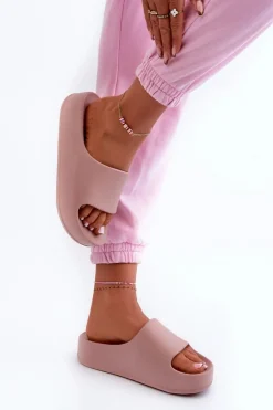 Boto Klapki Basenowe|Klapki Na Platformie*Klapki Damskie Na Platformie Piankowe Różowe Airaplea Różowy