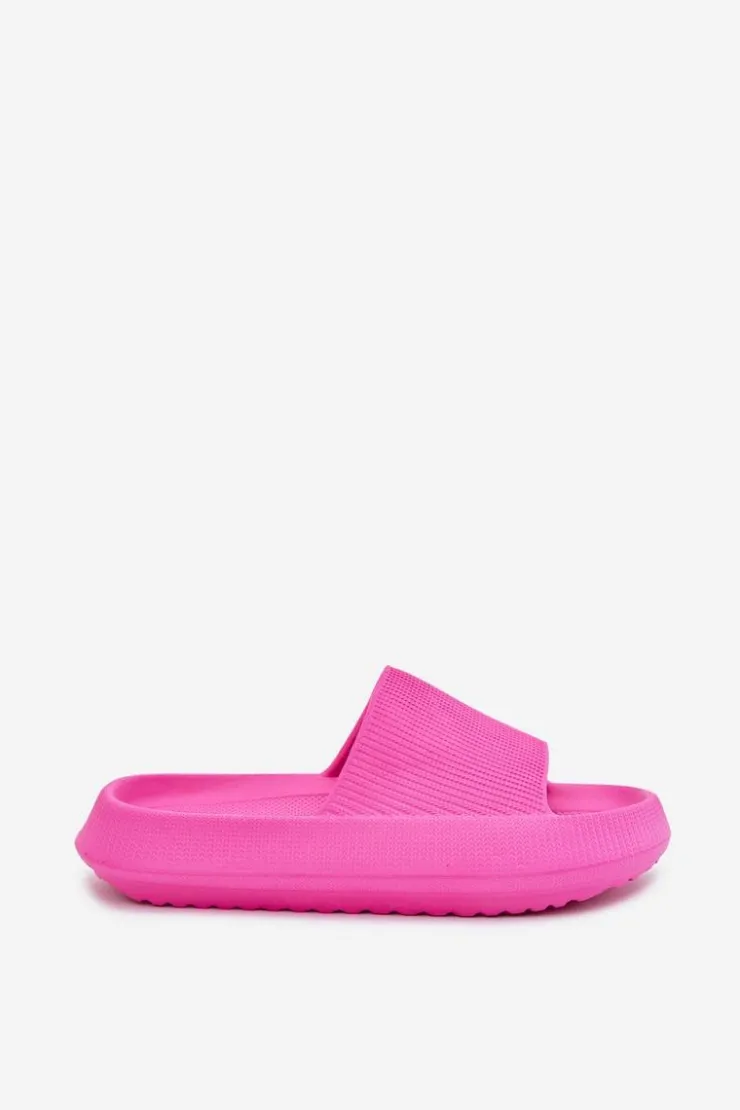 Damskie Boto Klapki Damskie Na Platformie Z Wycięciem Fuksja Ameira