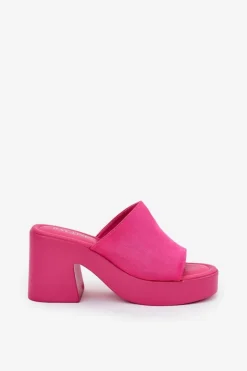 Discount Boto Klapki Damskie Na Słupku I Platformie Fuksja Omeisa